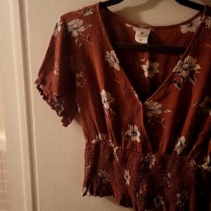 Paper Crane Floral Print Top